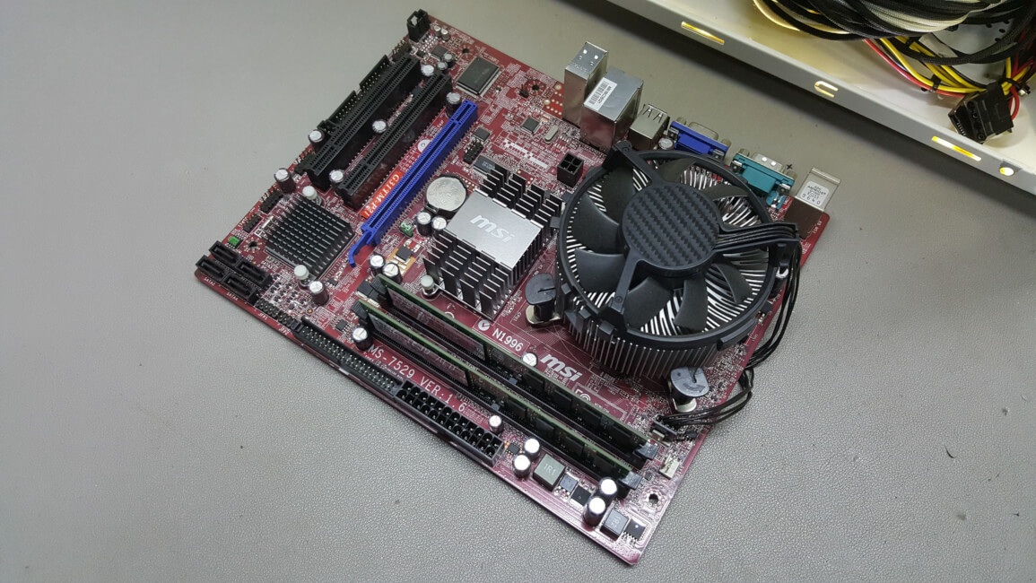 Original Red MSI Motherboard & E8400 CPU - East Rand Computers